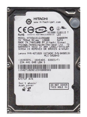 Disco Rigido Notebook Dell Xps M1330 120gb Hts541612j9sa00