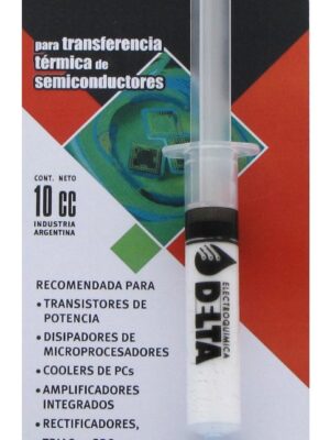 Grasa Siliconada Disipadora De Calor 10cc Jeringa Delta