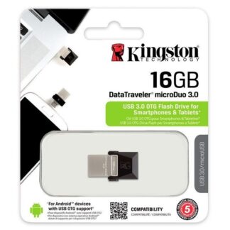 Pen Drive Duo 16gb Kingston Micro Usb Tablet Dtduo3/16gb